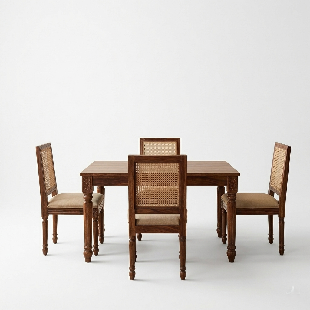 Paris Sheesham Wood Dining Chair Cane back