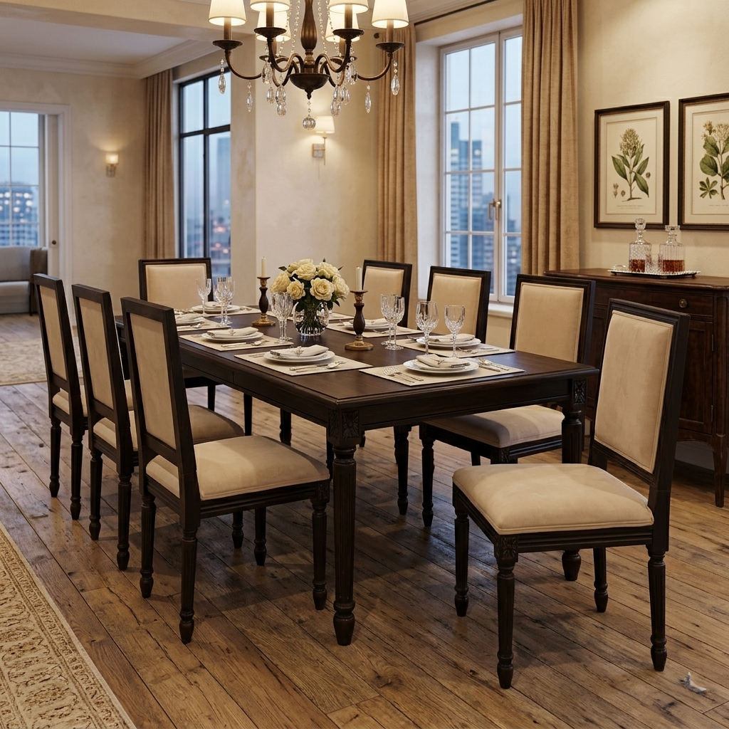 Paris Sheesham Wood Dining Chair Cane back