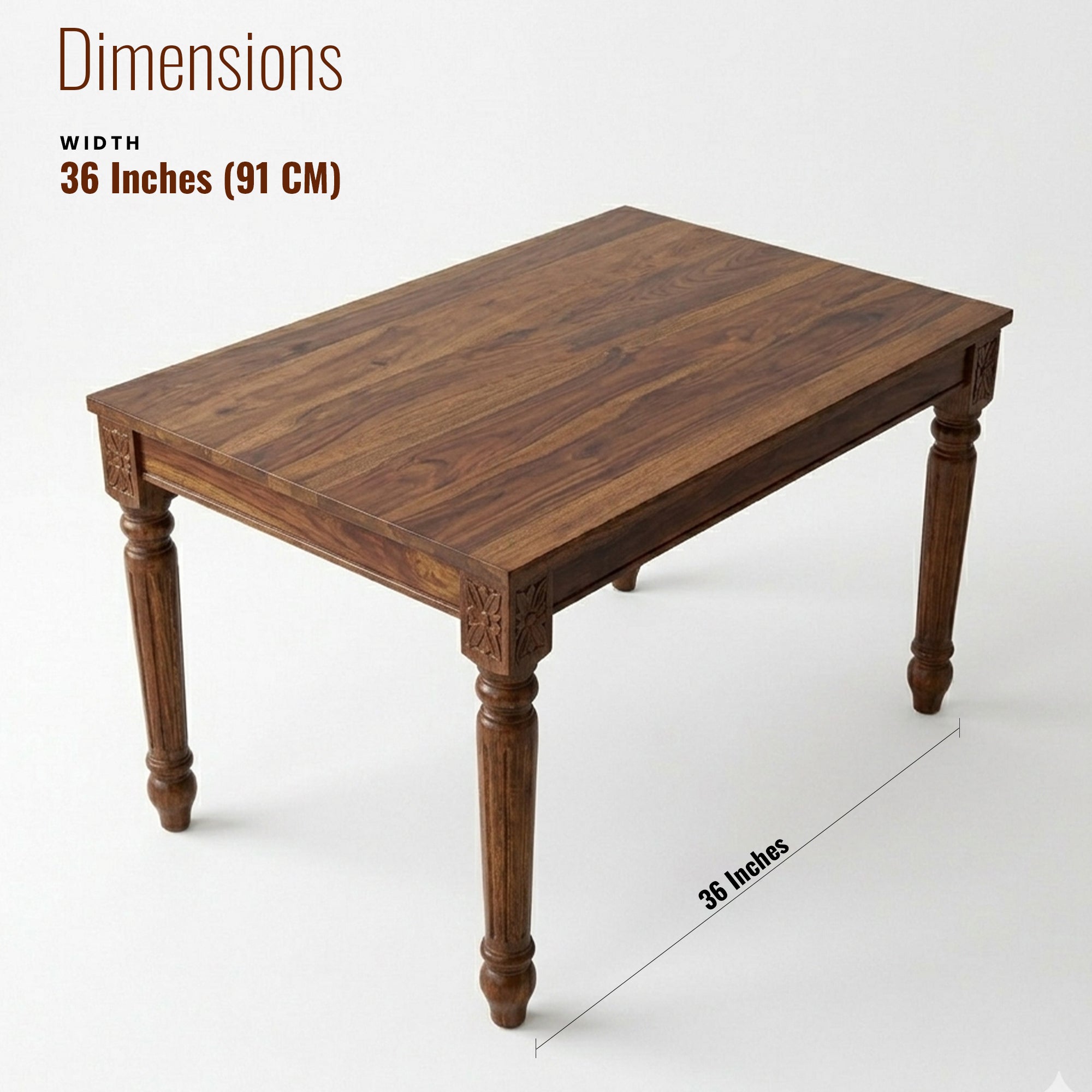 Paris Sheesham Wood Dining Table/ Six Seater