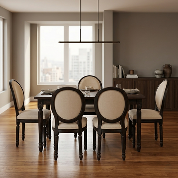 Paris Sheesham Wood Dining Table/ Six Seater