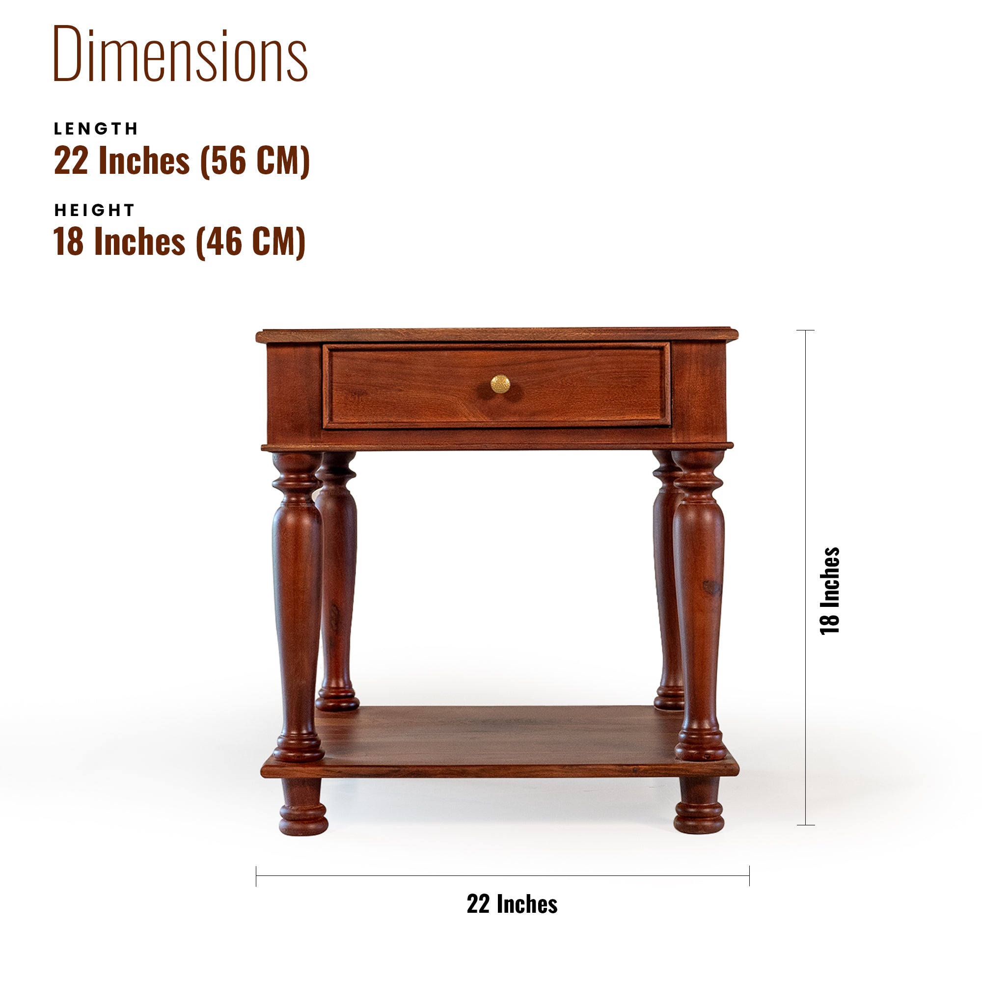 Phillipe Solid Wood Bedside table