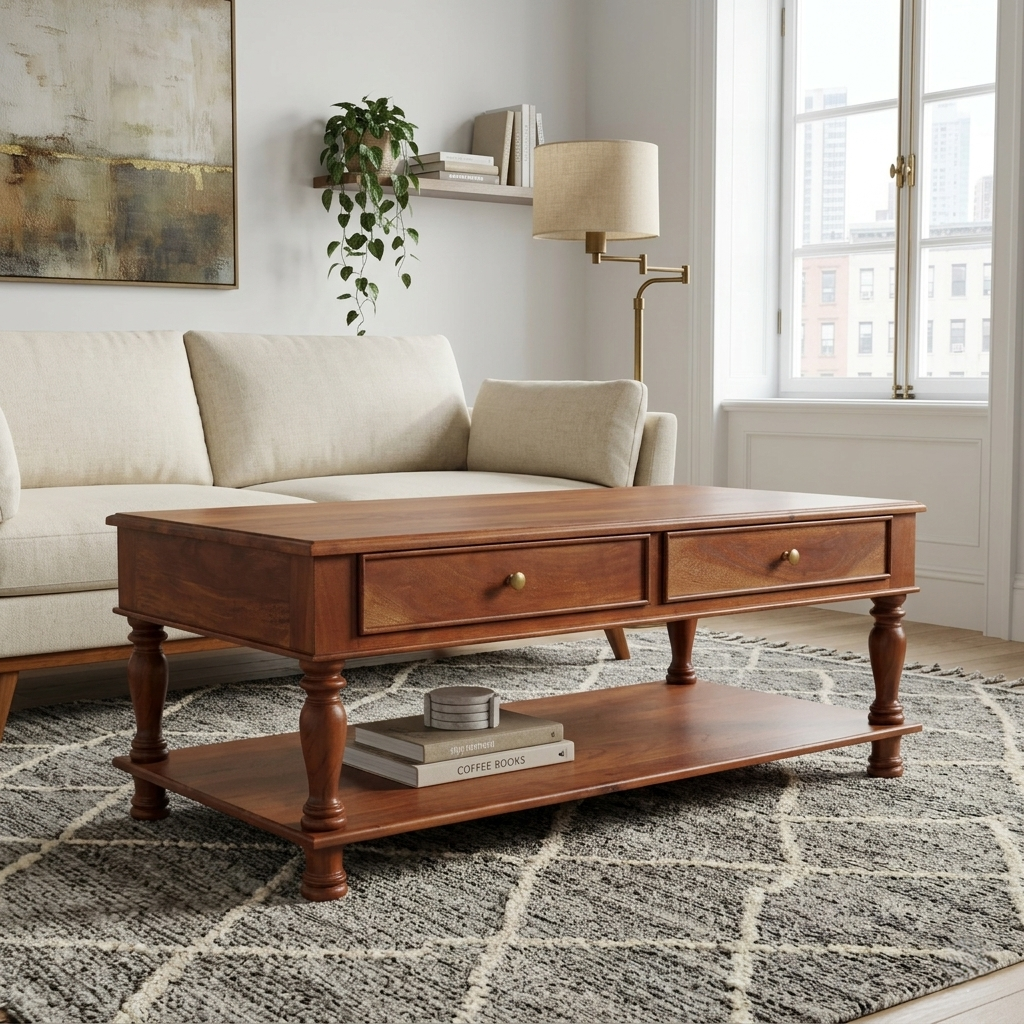 Phillipe Solid Wood Center table/ Coffee table