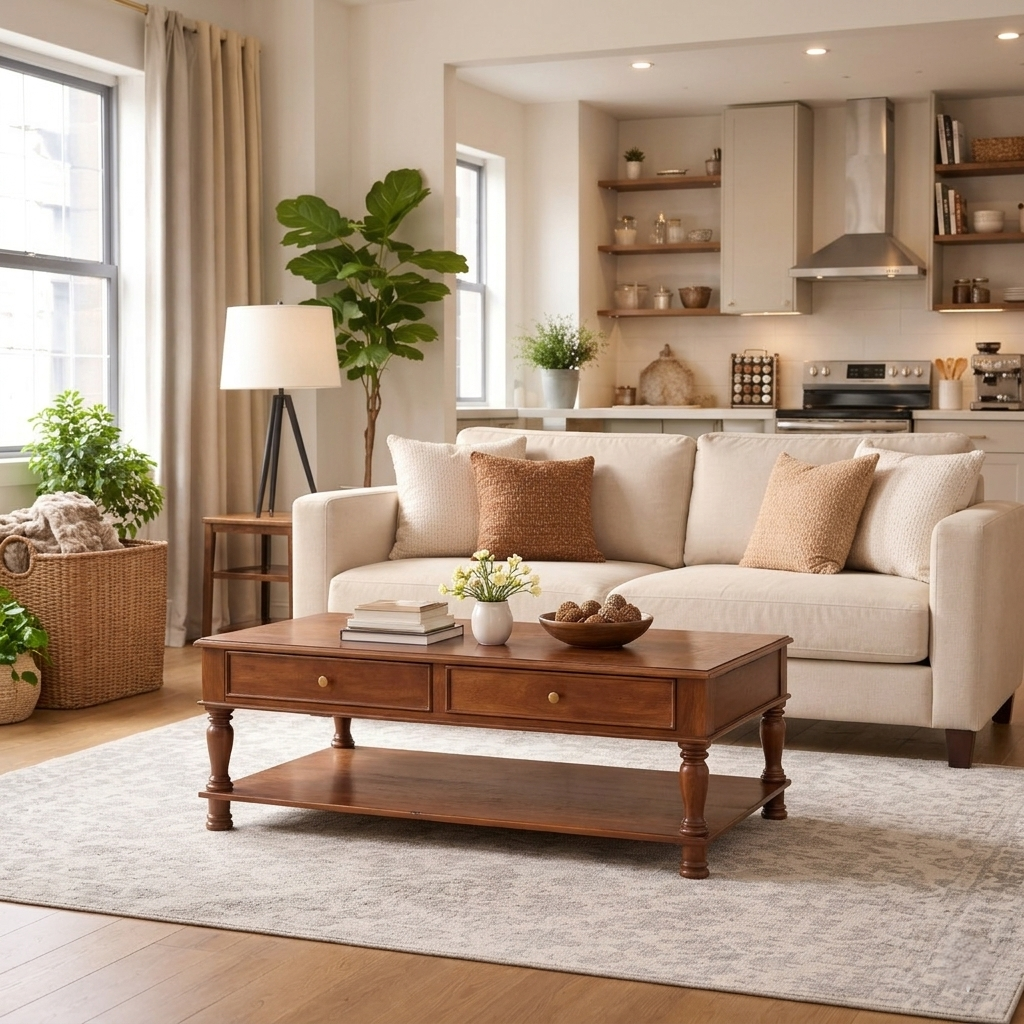 Phillipe Solid Wood Center table/ Coffee table