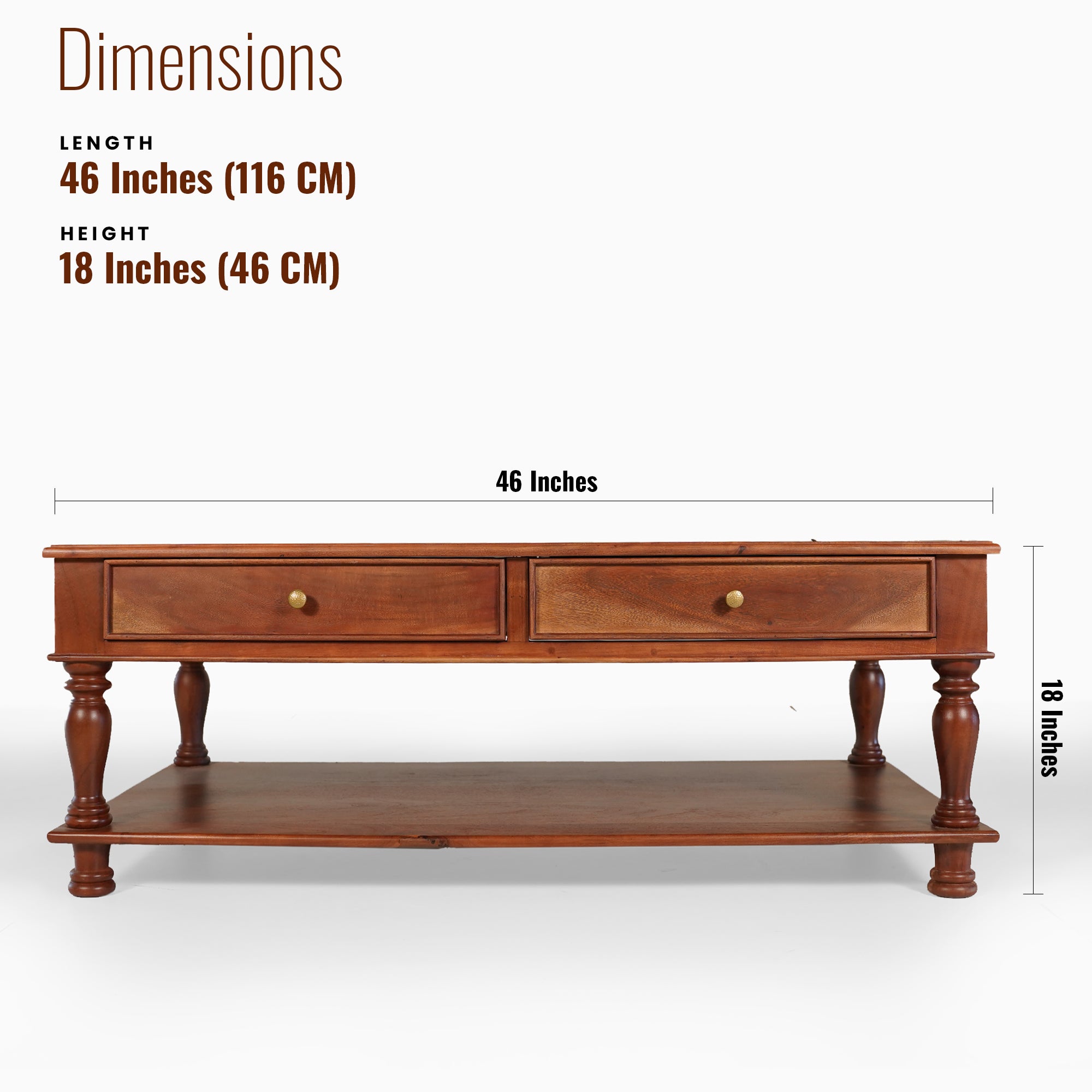 Phillipe Solid Wood Center table/ Coffee table
