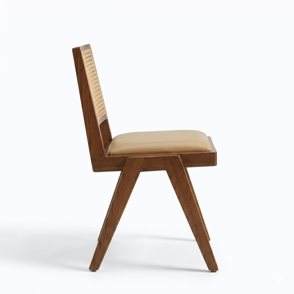 Pierre Solid Wood Dining Chair Armless