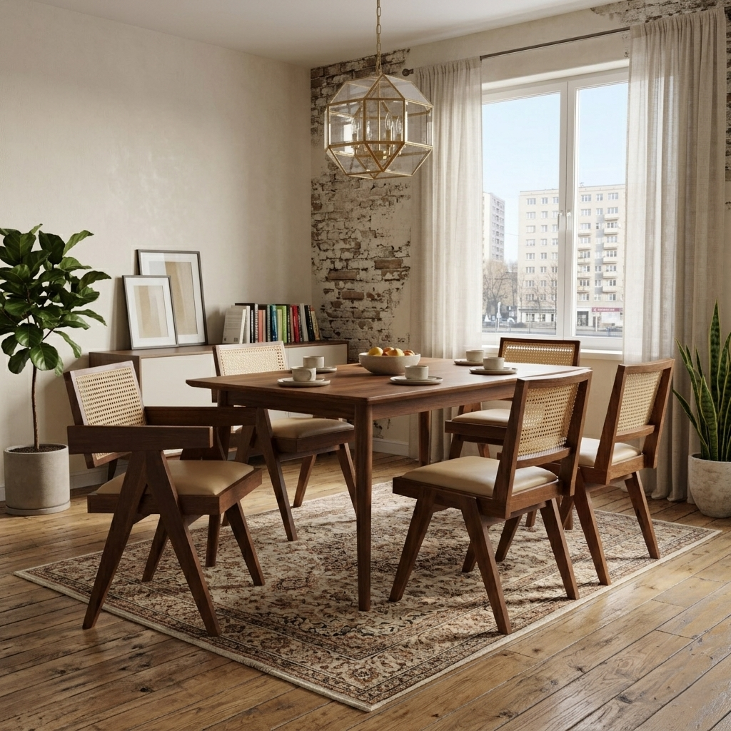 Pierre Solid Wood Dining Chair Armless