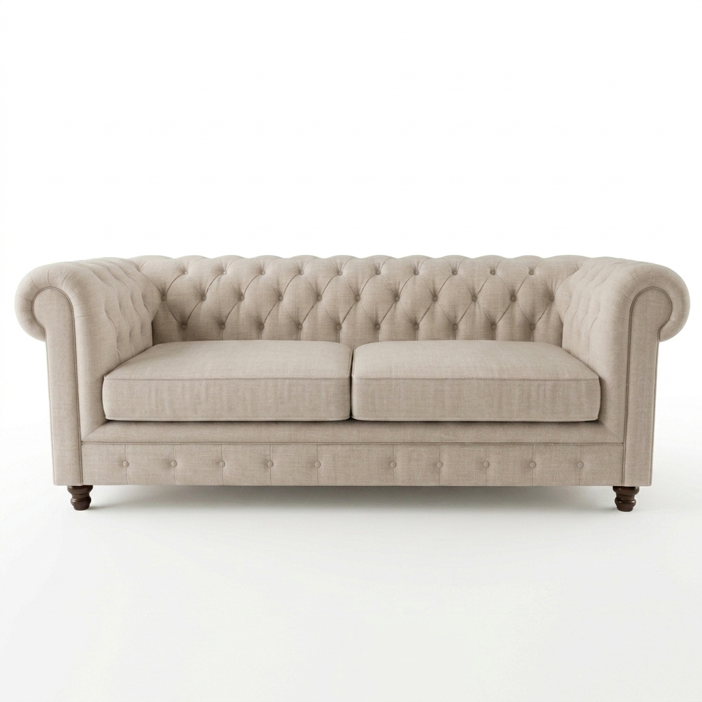 Pure Accents Classic Three Seater Chesterfield Sofa