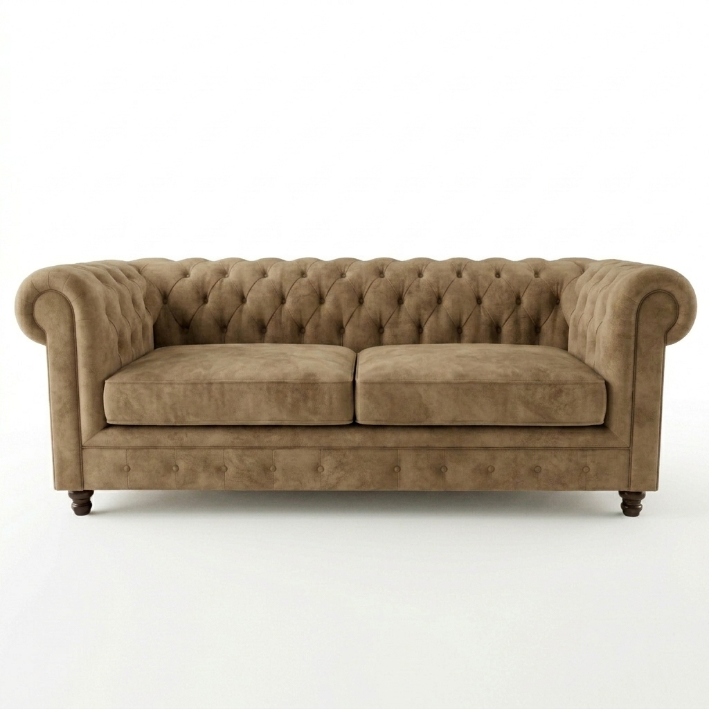 Pure Accents Classic Three Seater Chesterfield Sofa