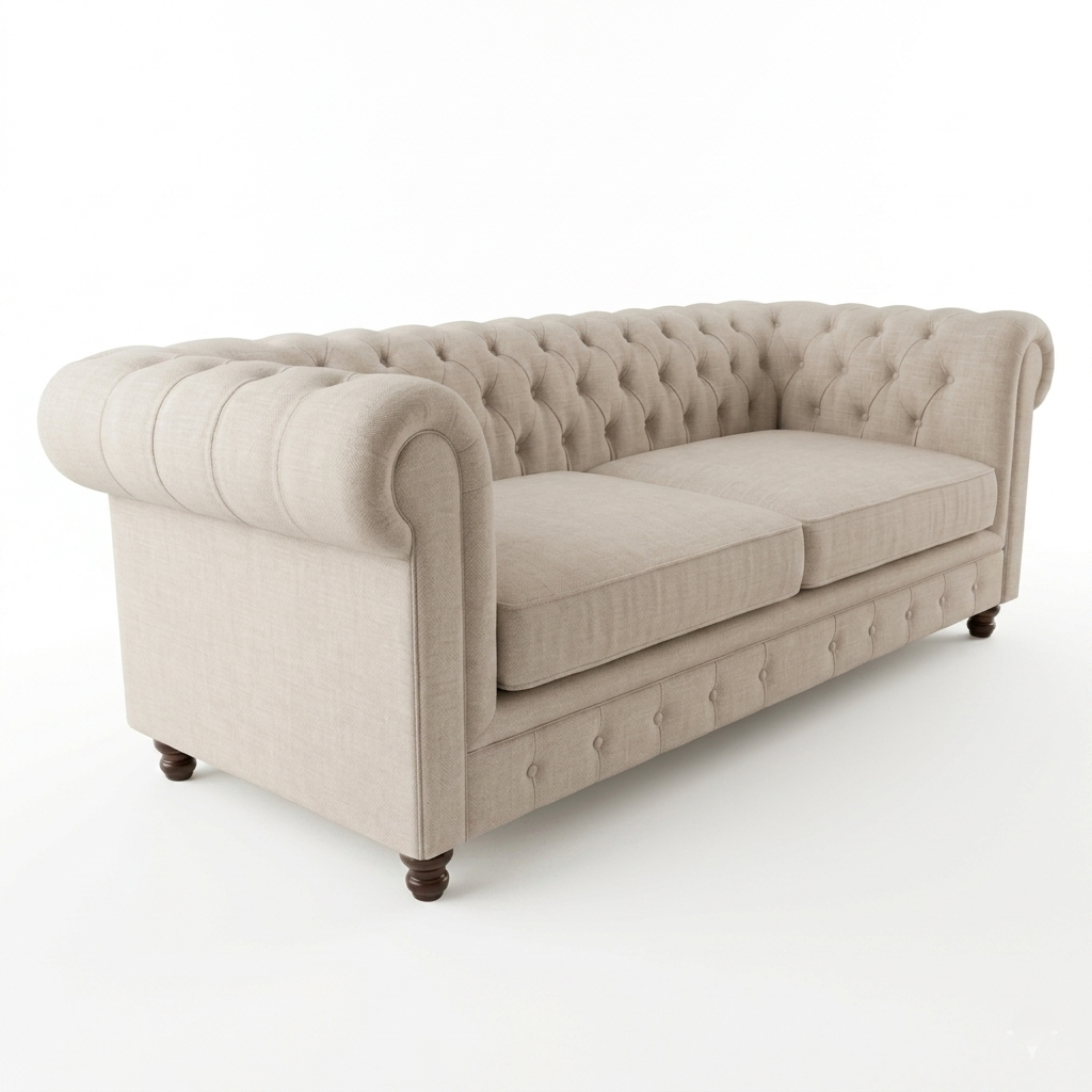Pure Accents Classic Three Seater Chesterfield Sofa
