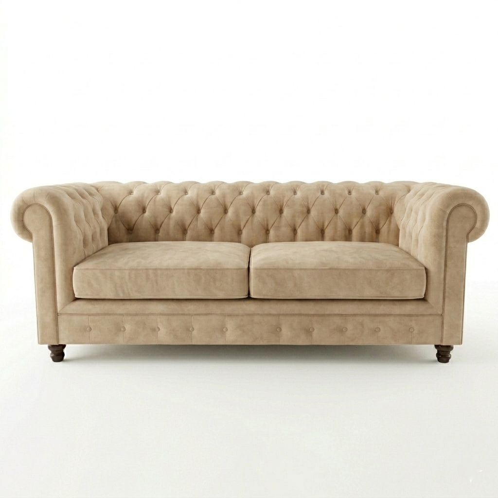 Pure Accents Classic Three Seater Chesterfield Sofa