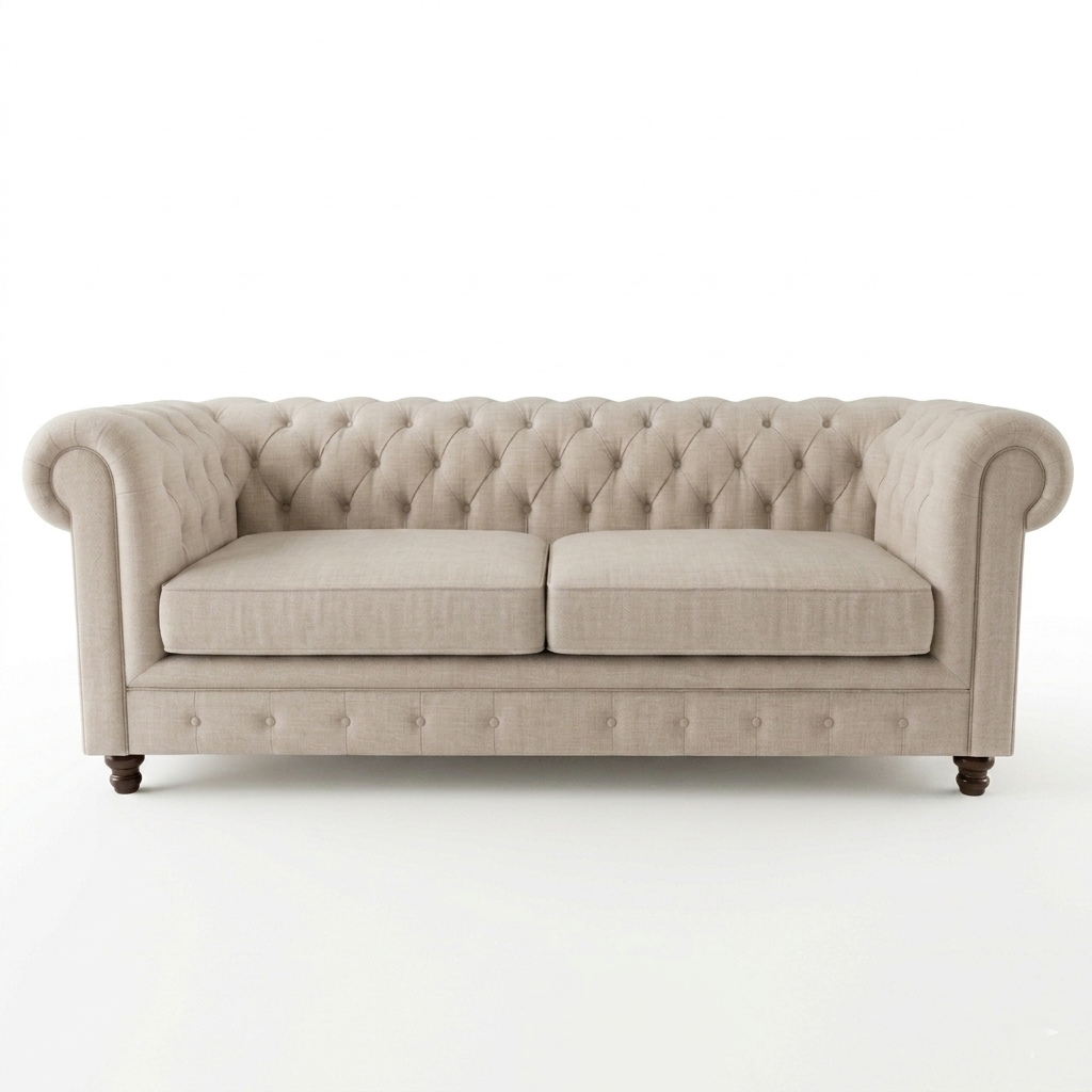 Pure Accents Classic Three Seater Chesterfield Sofa