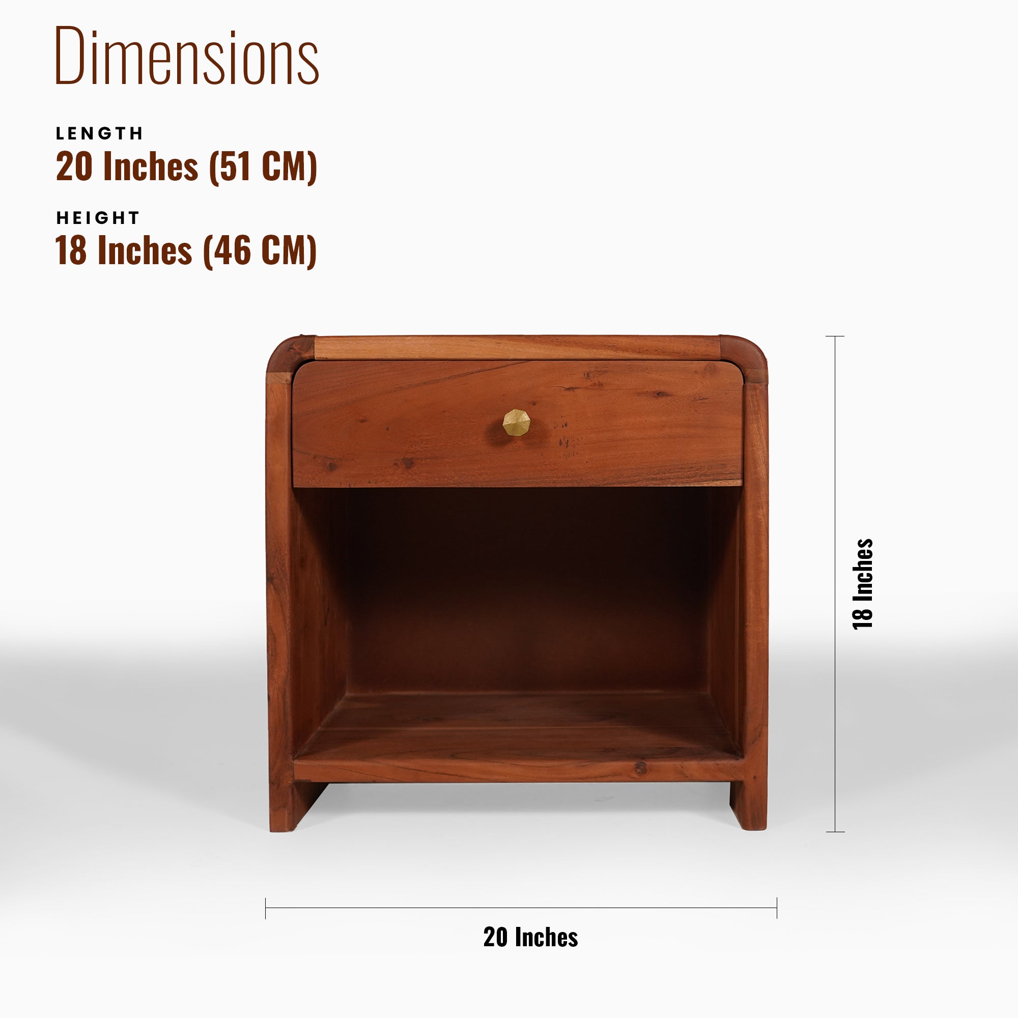 Regan Solid Wood Bedside table