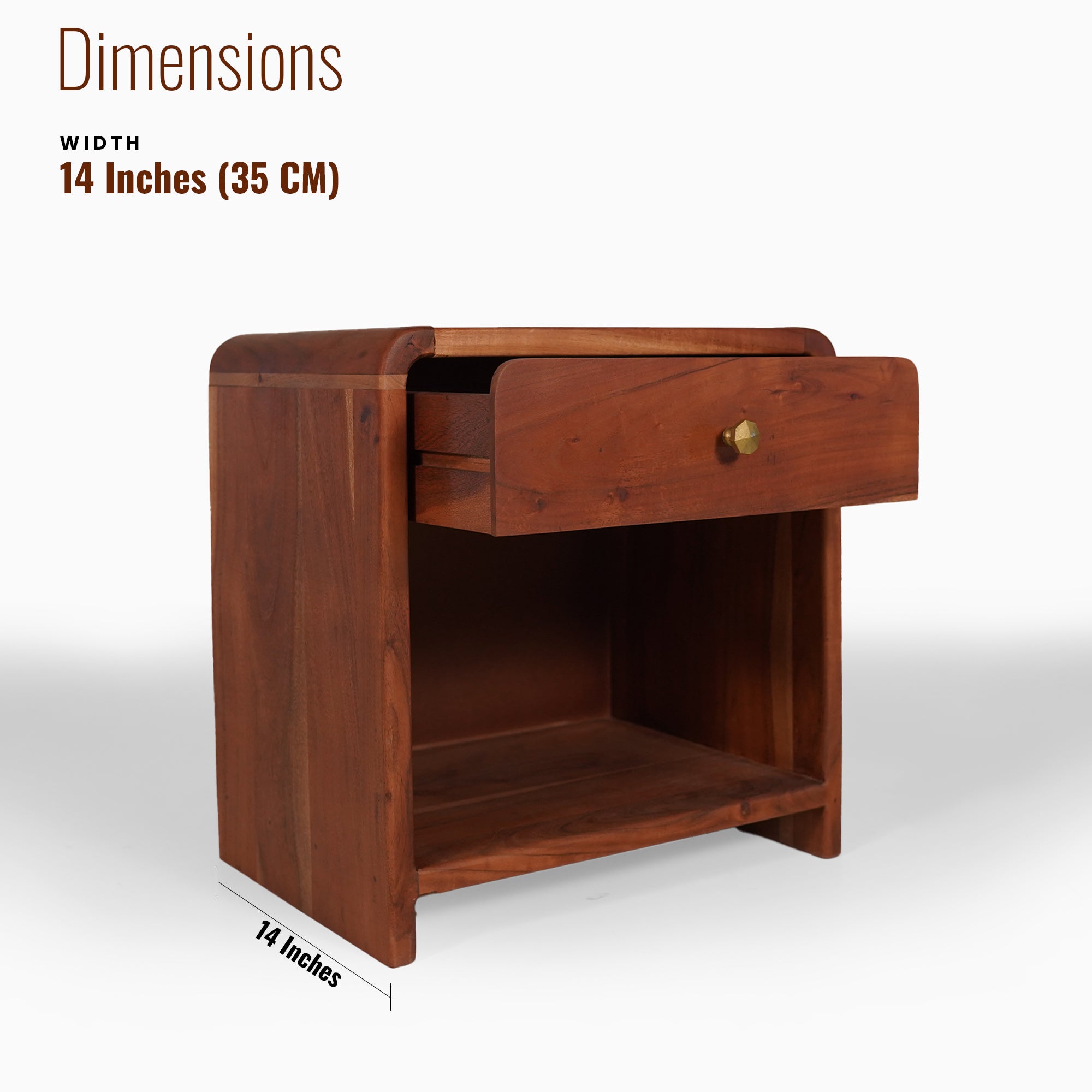 Regan Solid Wood Bedside table