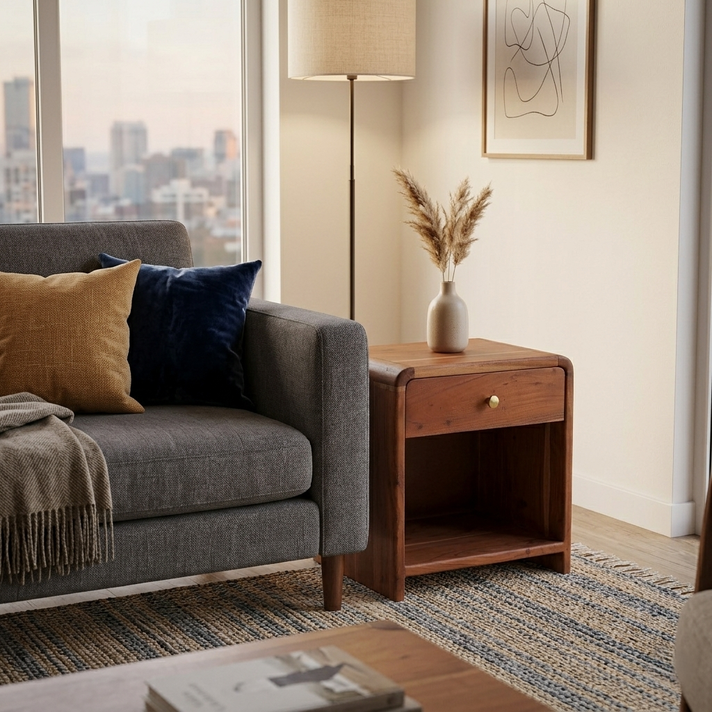 Regan Solid Wood Bedside table