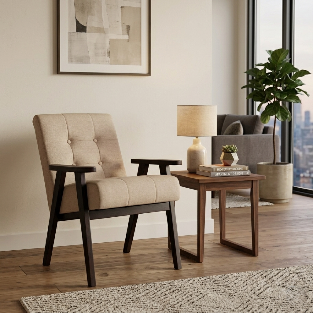 Sasha Solid Wood Accent Chair/ Lounge Chair