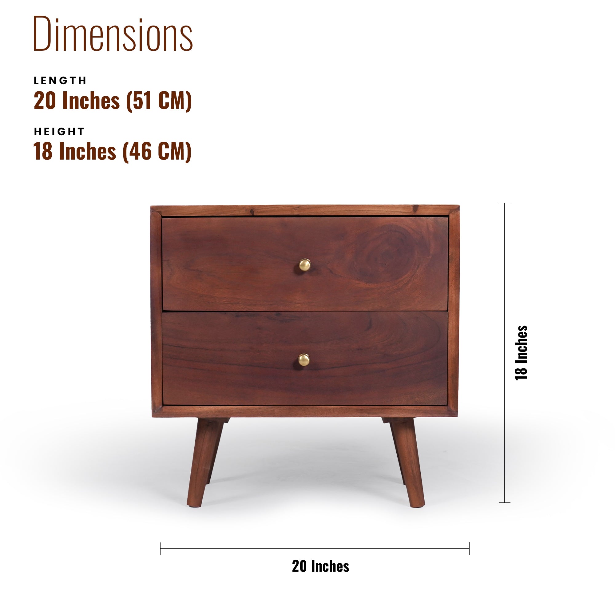 Sidney Solid Wood Bedside table