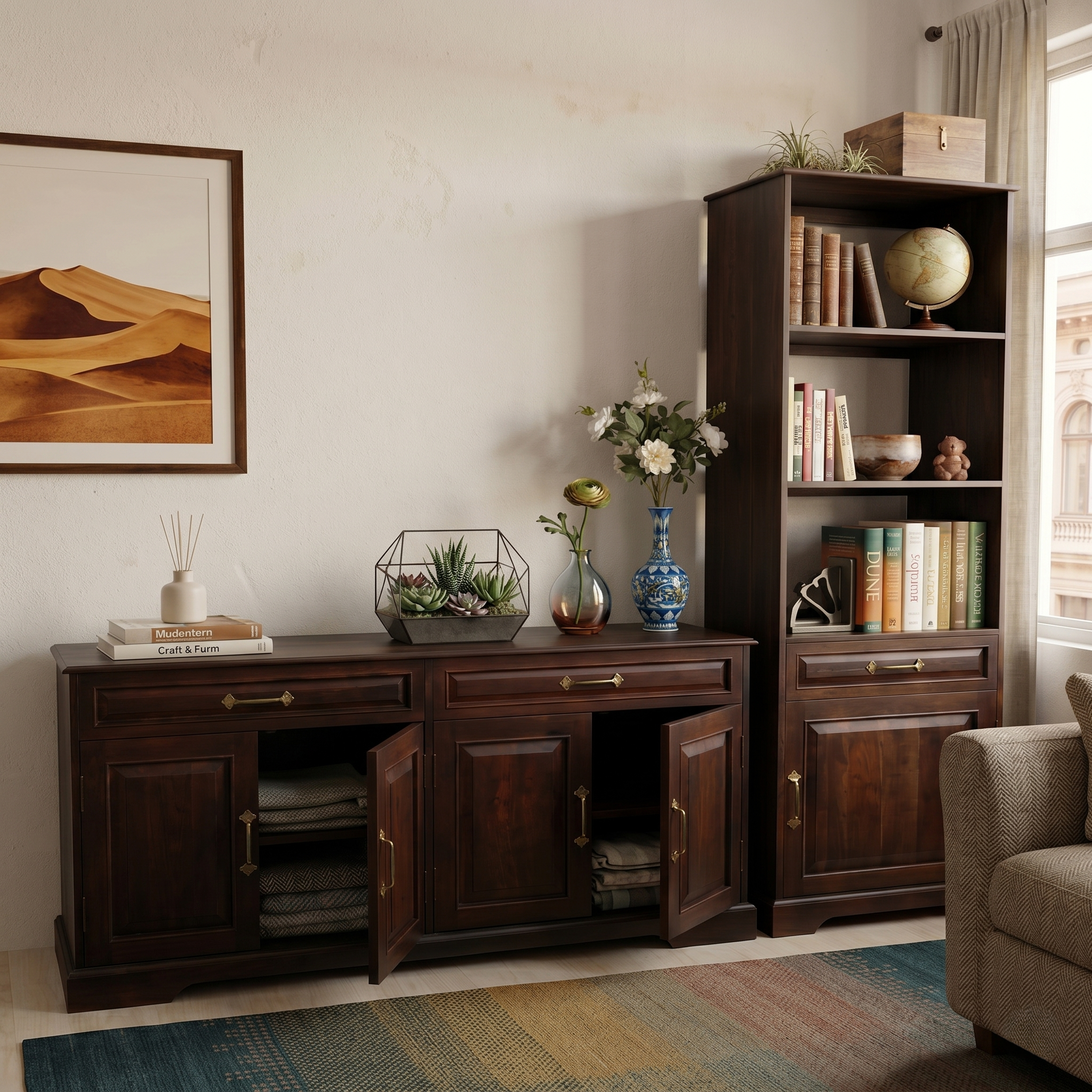Tuscany Solid Wood Bookcase