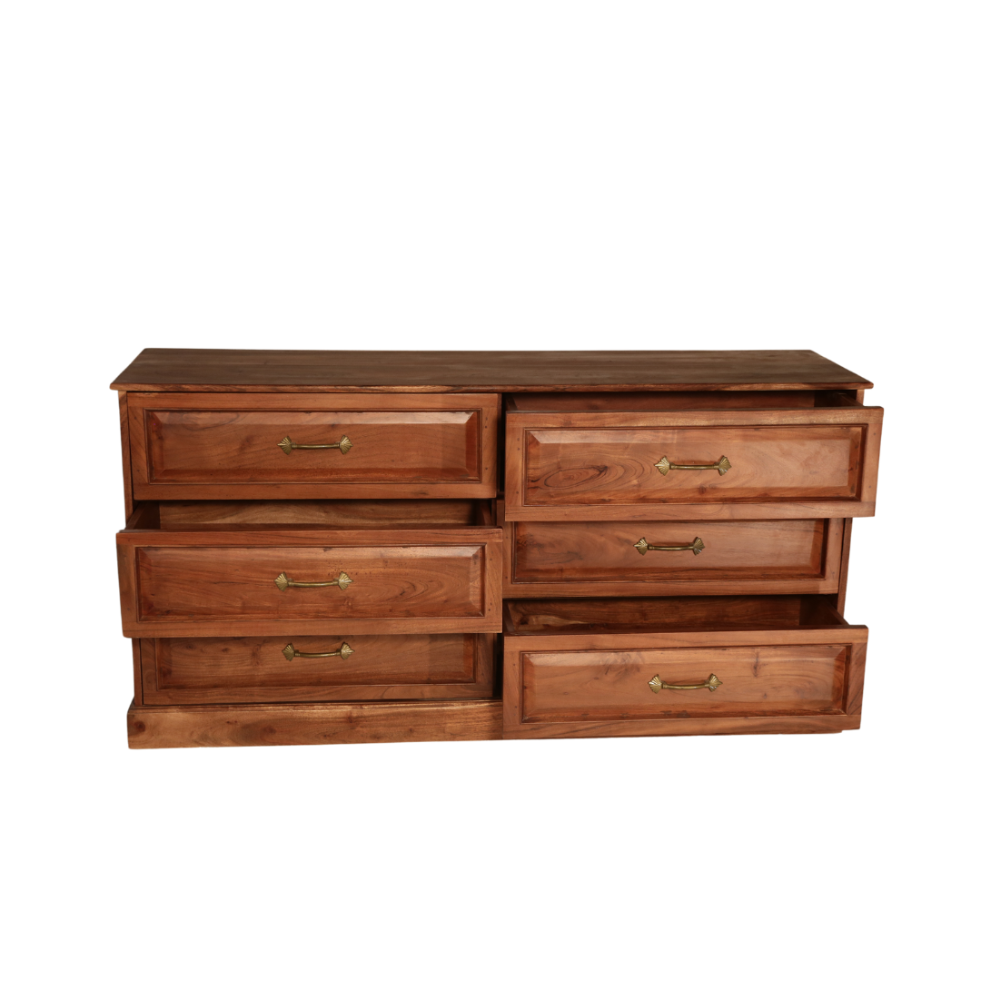 Tuscany Solid Wood Chest of Drawers with six drawers