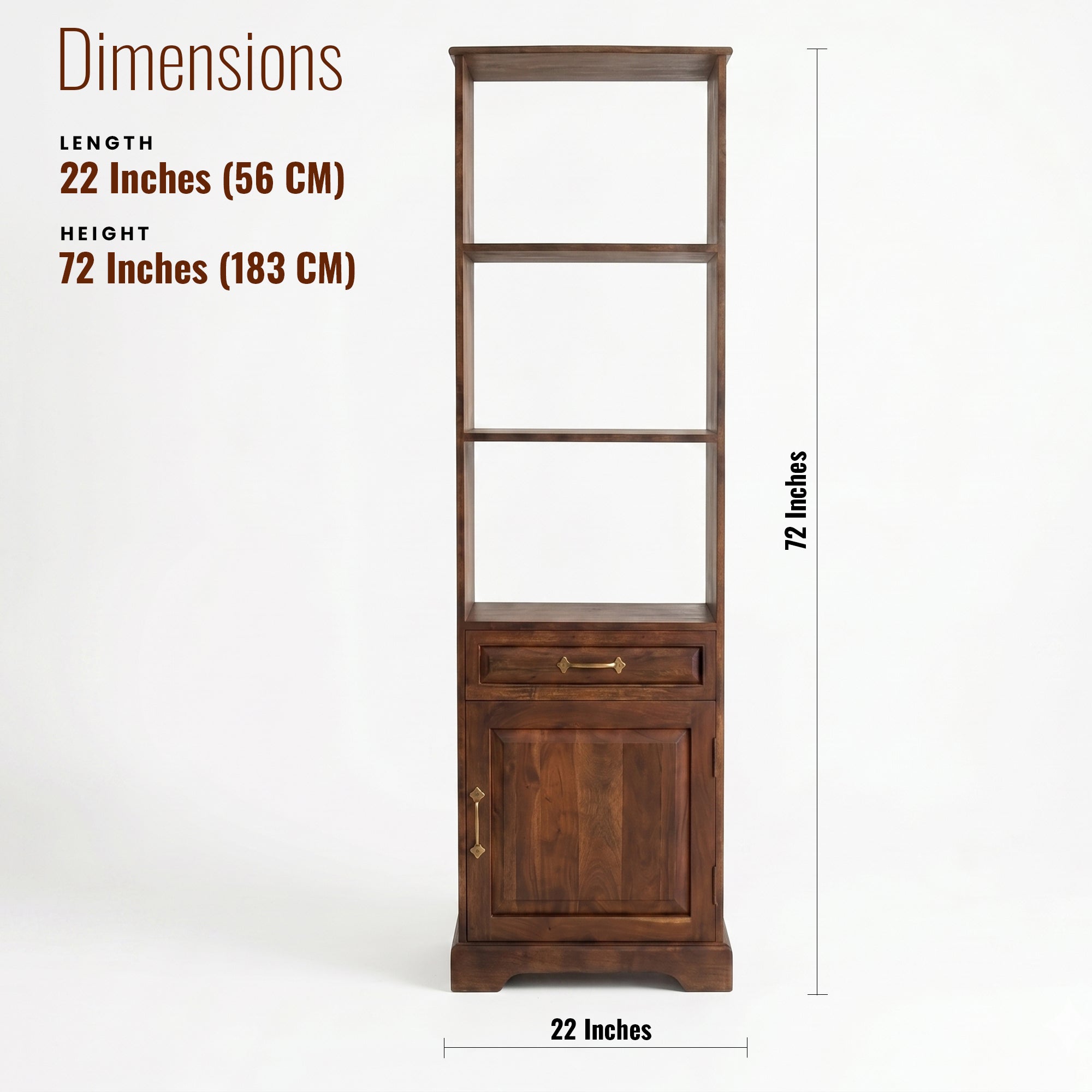 Tuscany Solid Wood Bookcase