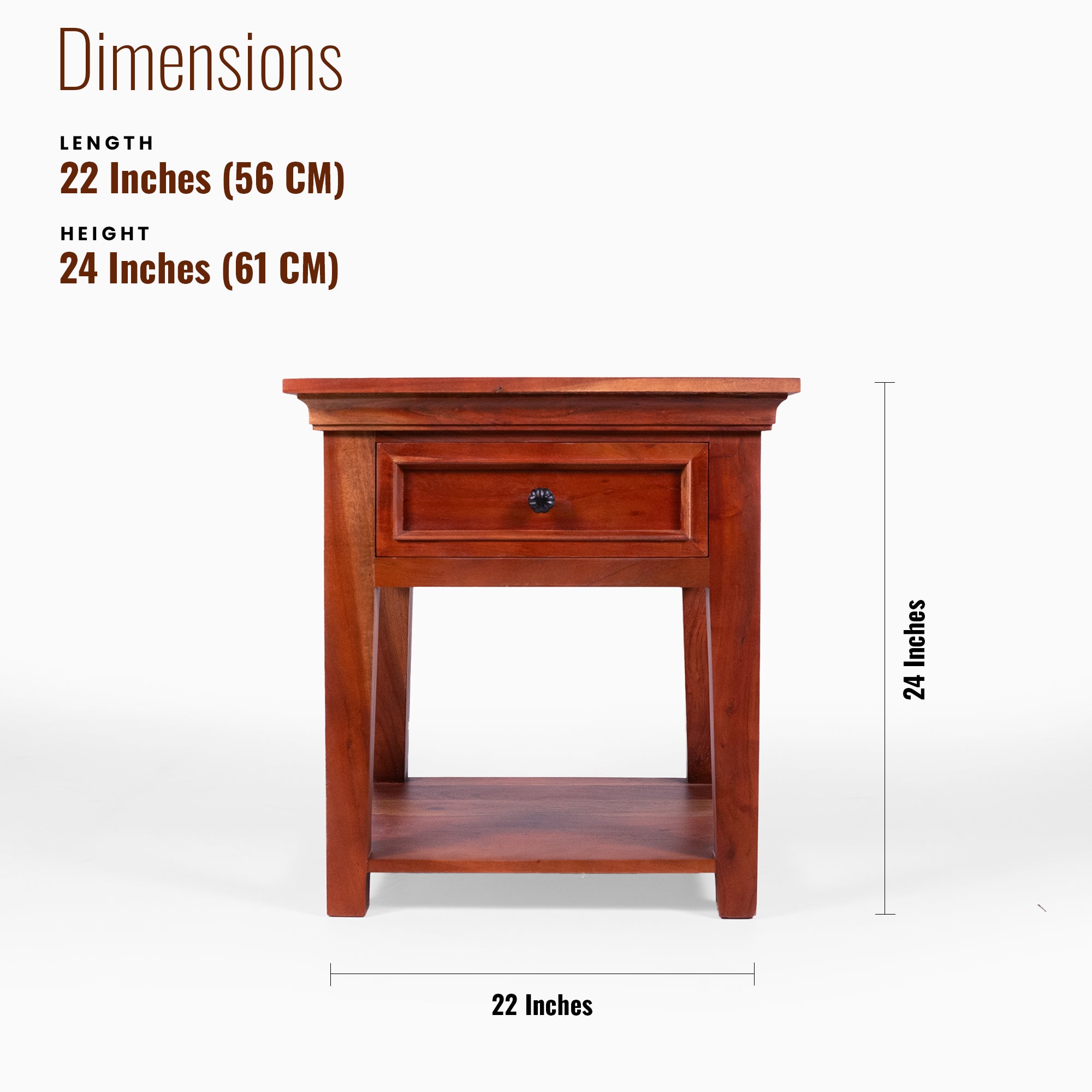 Venice Solid Wood Bedside table