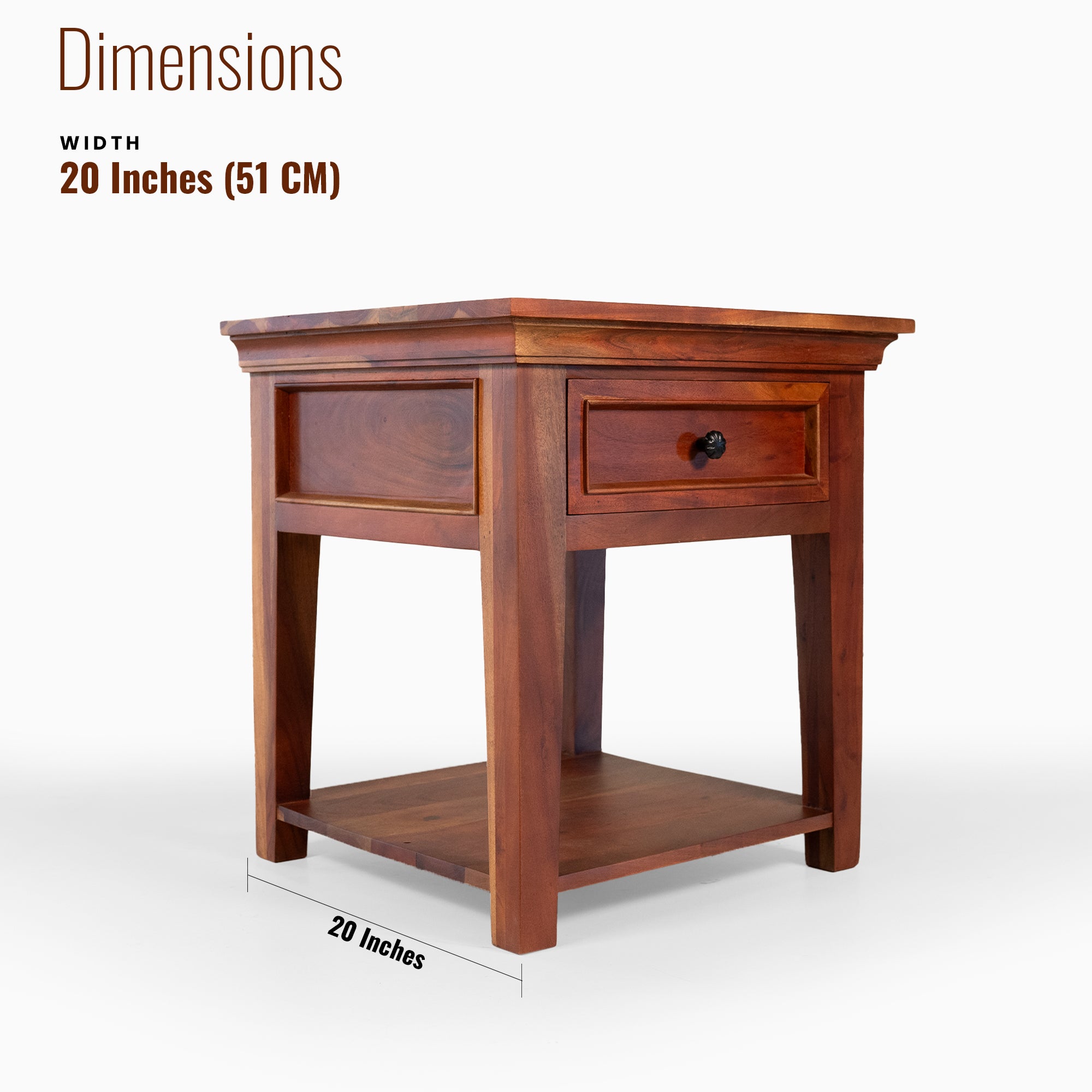 Venice Solid Wood Bedside table