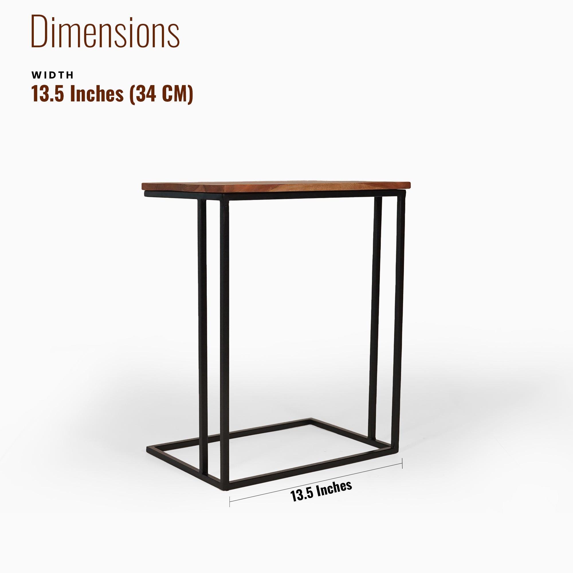 Versa Solid Wood Top Side table/ End table/ C table