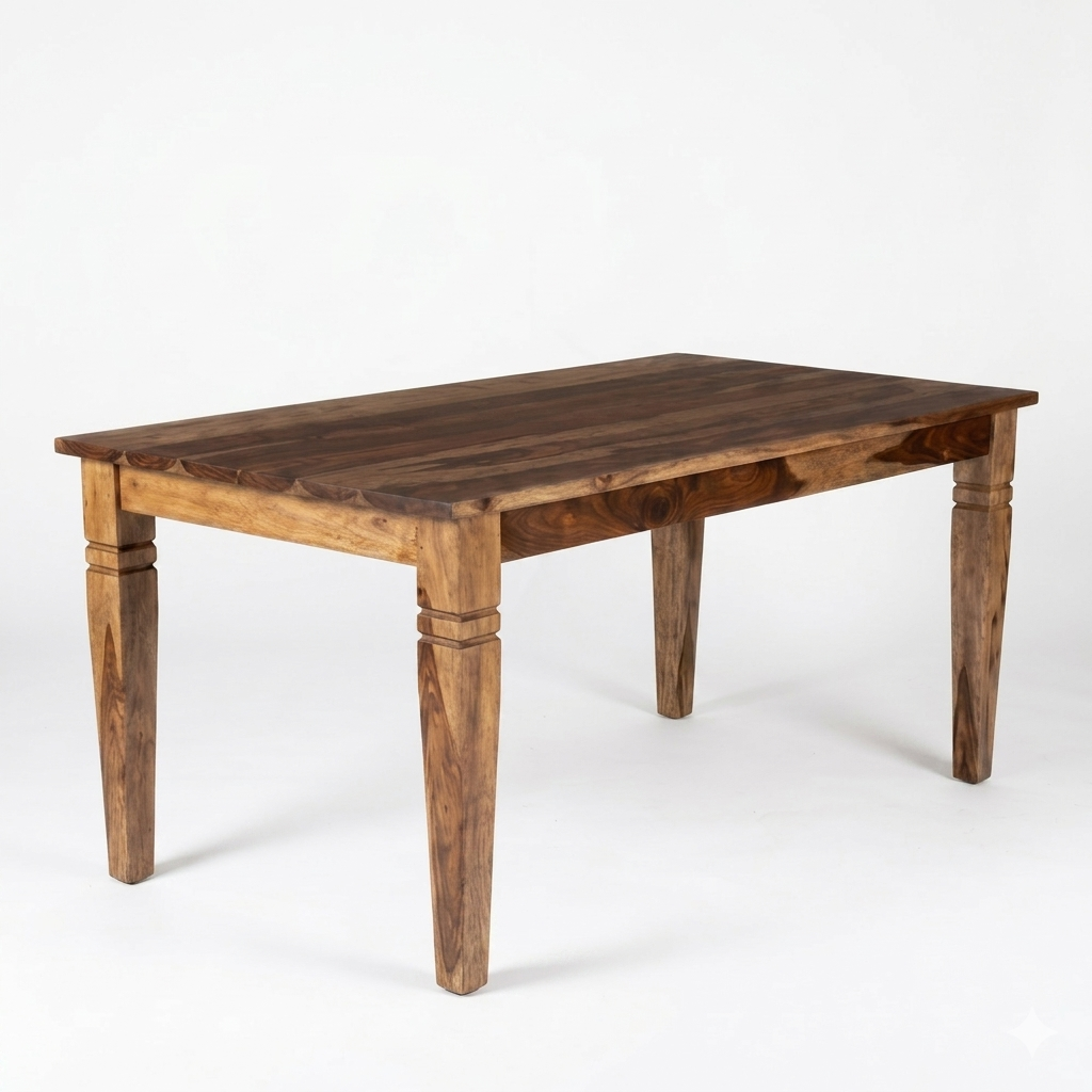 William Sheesham Wood Dining Table/ Six Seater