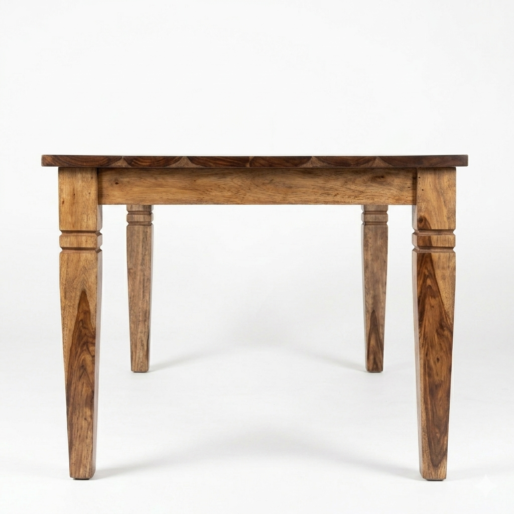 William Sheesham Wood Dining Table/ Six Seater