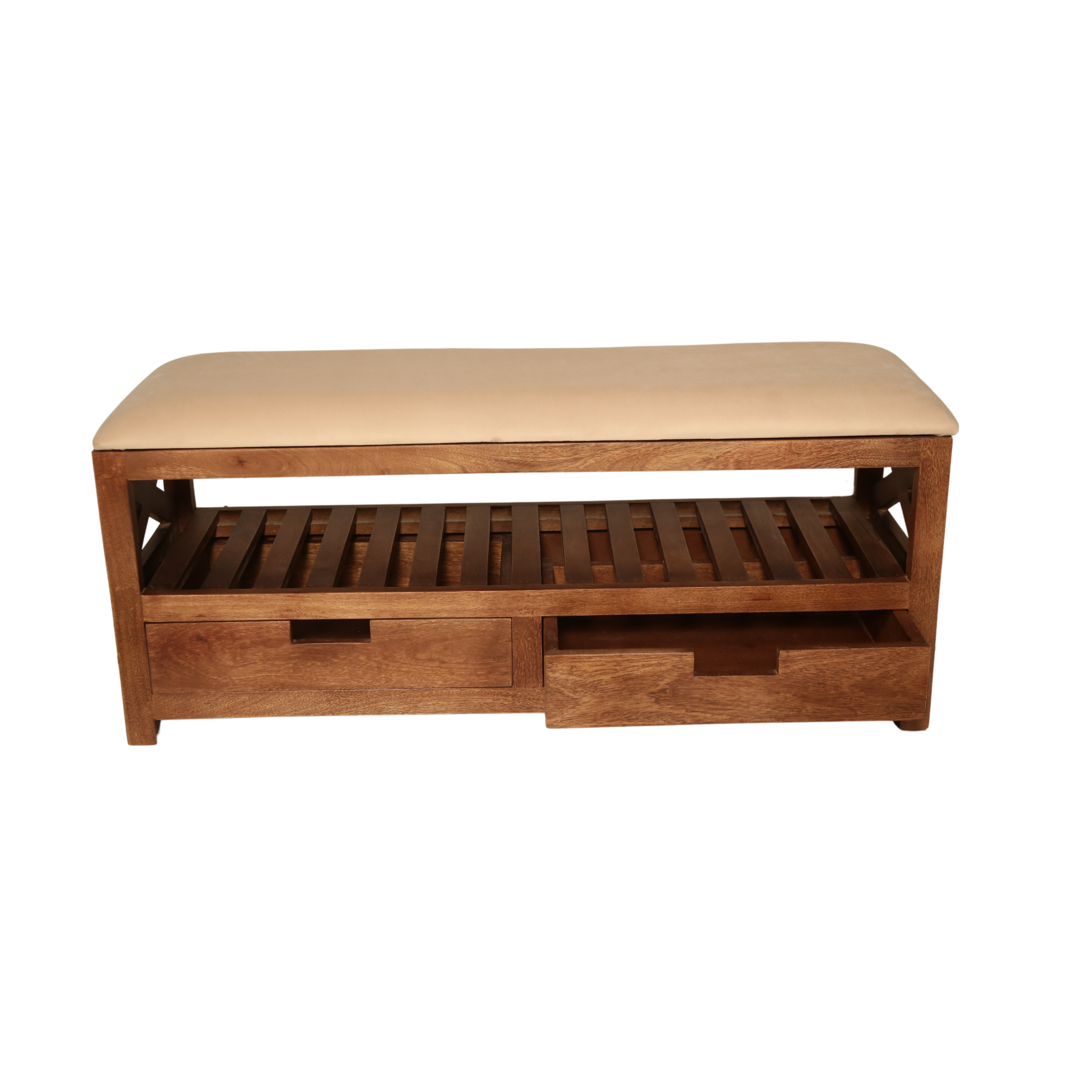 Xavier Solid Wood  ottoman bench with shoes storage