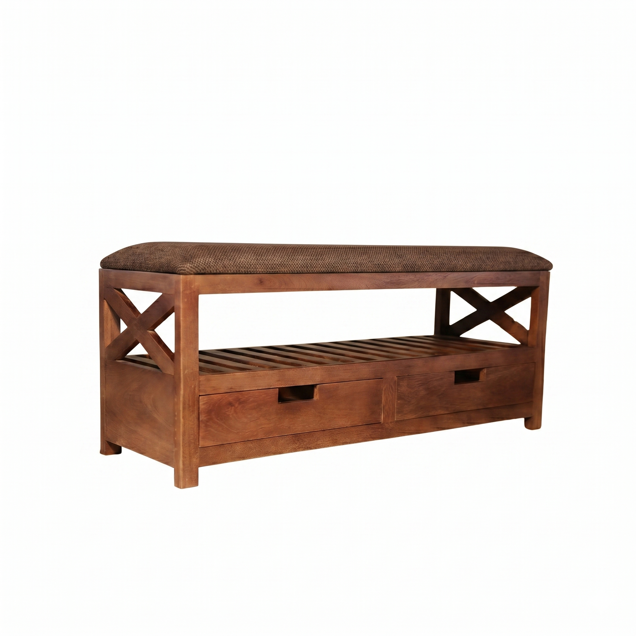 Xavier Solid Wood  ottoman bench with shoes storage