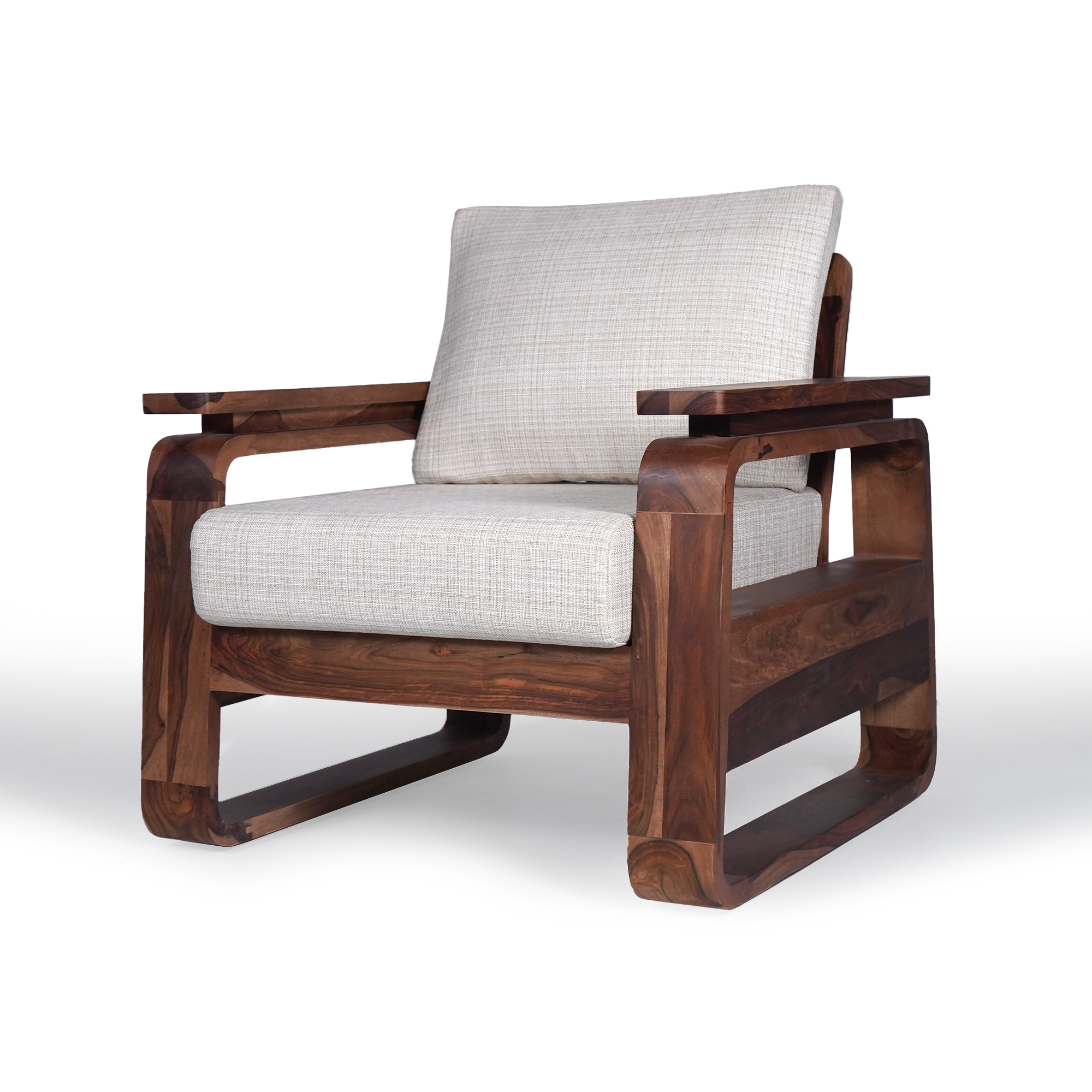 York Sheesham Wood  Armchair