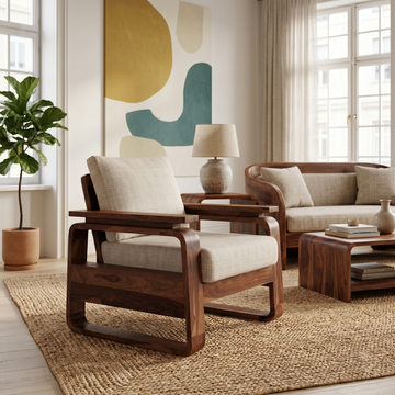 York Sheesham Wood  Armchair