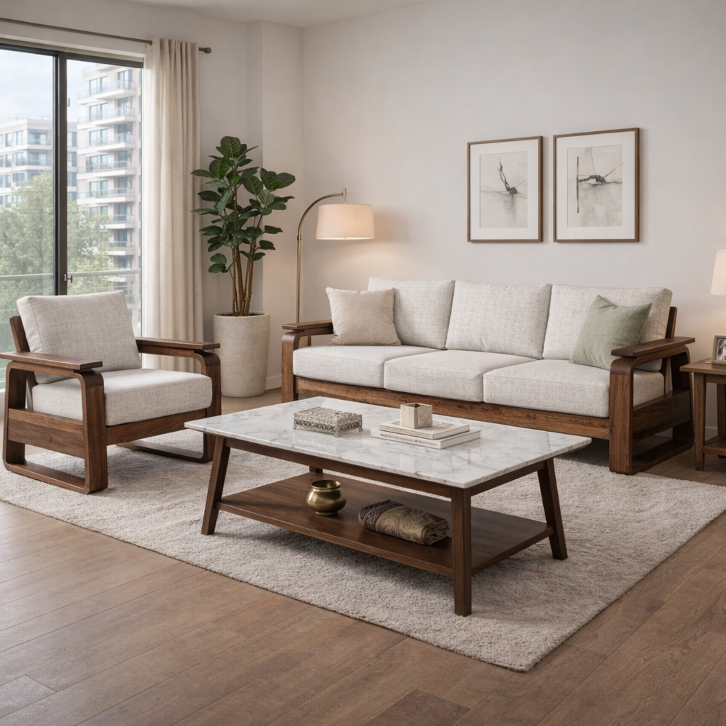York Sheesham Wood  Armchair