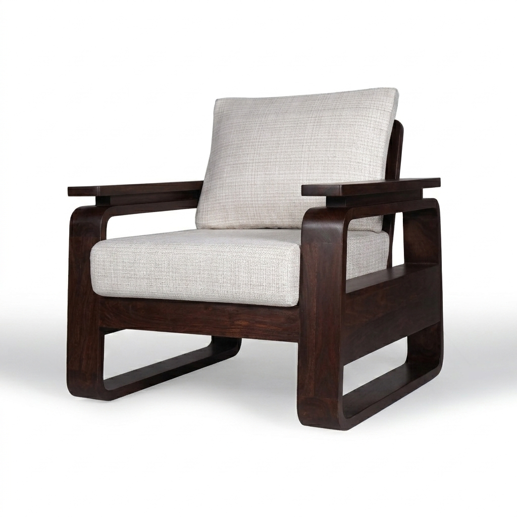 York Sheesham Wood  Armchair