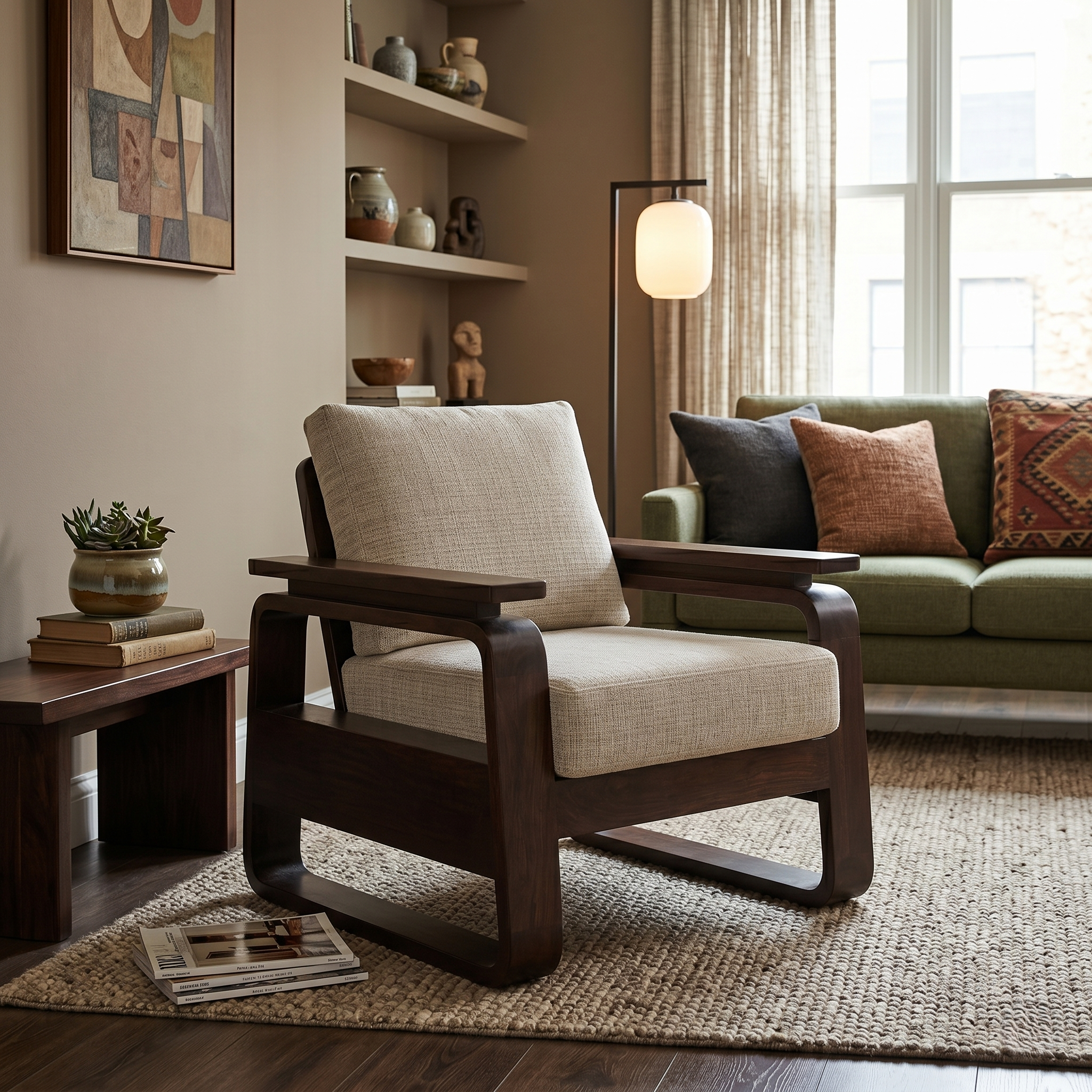 York Sheesham Wood  Armchair